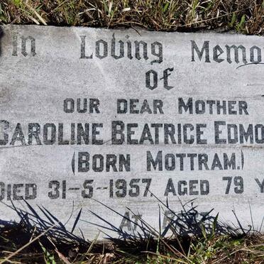 EDMONDS Caroline Beatrice nee MOTTRAM -1957