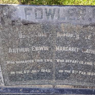 FOWLER Arthur Edwin -1945 &amp; Margaret Mathilda -1950