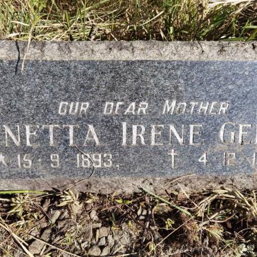 GERBER Vinetta Irene 1893-1985