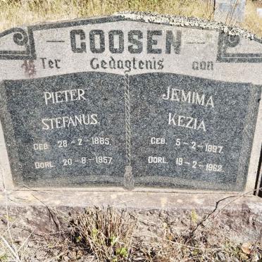 GOOSEN Pieter Stefanus 1885-1957 &amp; Jemima Kezia 1897-1962