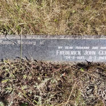 GERBER Frederick John 1897-1967