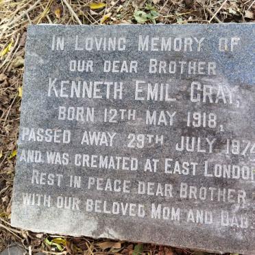 GRAY Kenneth Emil 1918-1974