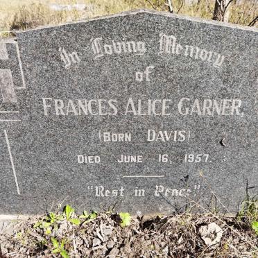 GARNER Frances Alice nee DAVIS-1957