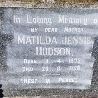 HUDSON Matilda Jessie 1873-1958