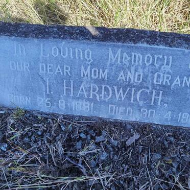 HARDWICH I. 1891-1962