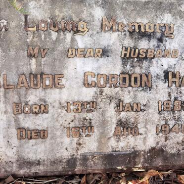 HALL Claude Gordon 1886-1940