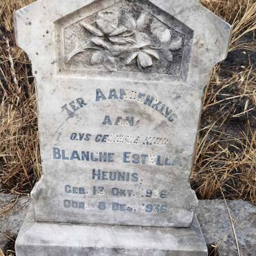 HEUNIS Blanche Estella 1936-1936