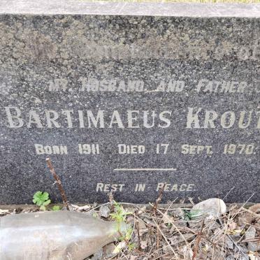 KROUTZ Bartimaeus 1911-1970