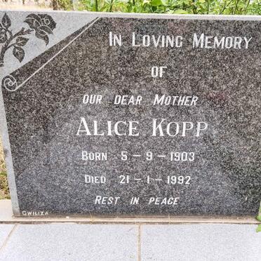 KOPP Alice 1903-1992