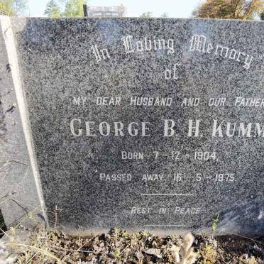 KUMM George B.H. 1904-1975