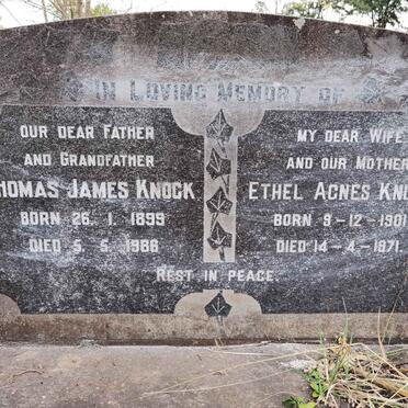 KNOCK Thomas James 1899-1986 &amp; Ethel Agnes 1901-1971