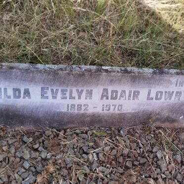 LOWRY Arthur Charles 1870-1941 &amp; Hilda Evelyn Adair 1882-1970