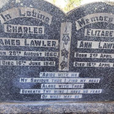 LAWLER Charles James 1860-1941 &amp; Elizabeth Ann 1862-1950