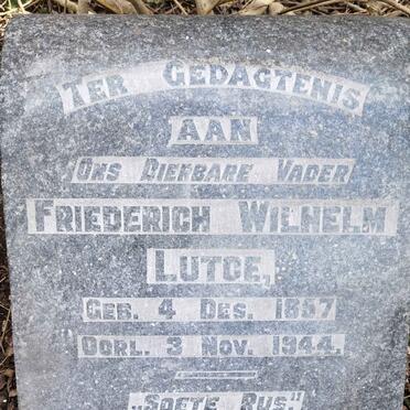 LUTGE Friederich Wilhelm 1857-1944
