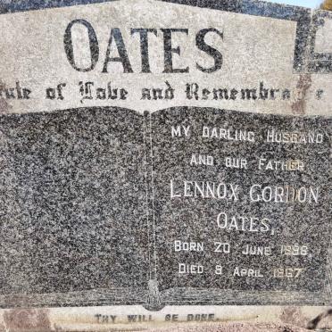 OATES Lennox Gordon 1896-1967