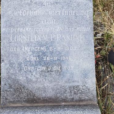 RANDALL Cornelia P. nee NEPGEN 1909-1946