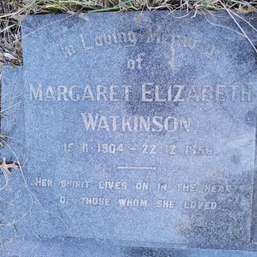 WATKINSON Margaret Elizabeth 1904-1956