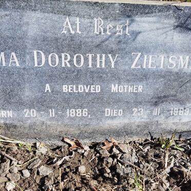 ZIETSMAN ?mma Dorothy 1886-1969