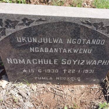 SOYIZWAPHI Nomachule 1930-1931