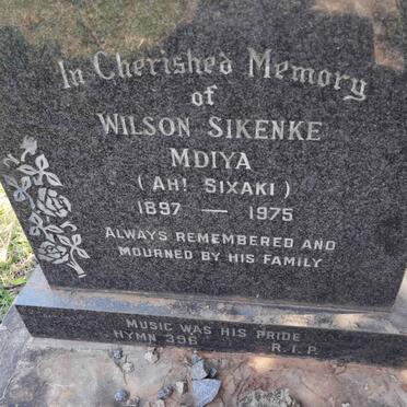 MDIYA Wilson Sikenke 1897-1975