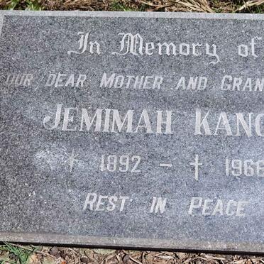 KANGO Jemimah 1892-1966
