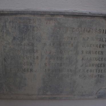4. Gedenksteen - Ouderlinge en Boukommissie
