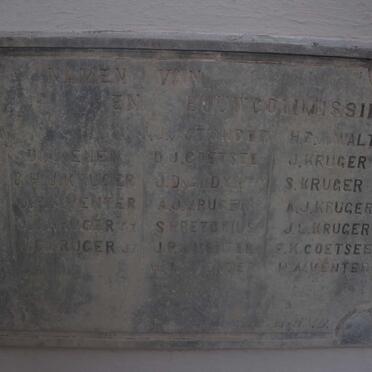 4. Gedenksteen - Ouderlinge en Boukommissie