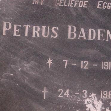 BADENHORST Petrus 1912-1985
