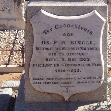 BINGLE P.W. 1883-1923