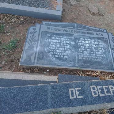 BEER Zacharias Hermanus Petrus Francois, de 1883-1976 &amp; Catharina Carolina 1890-1955