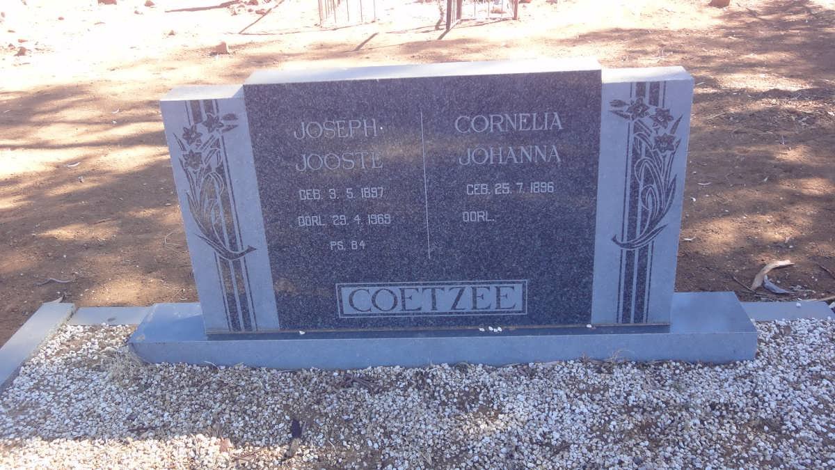 COETZEE Joseph Jooste 1897-1969 & Cornelia Johanna 1896-