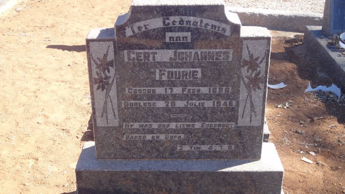 FOURIE Gert Johannes 1888-1948