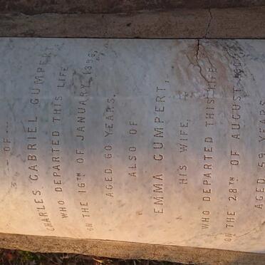 GUMPERT Charles Gabriel 1896- &amp; Emma -1904