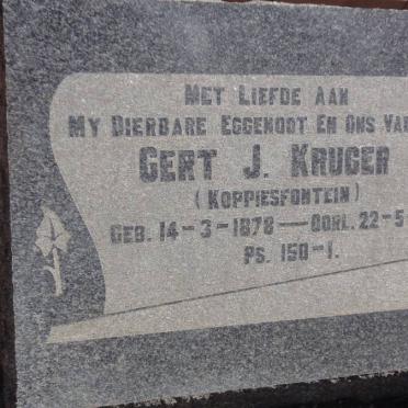 KRUGER Gert J. 1878-1950