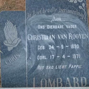 LOMBARD Christiaan van Rooyen 1890-1971