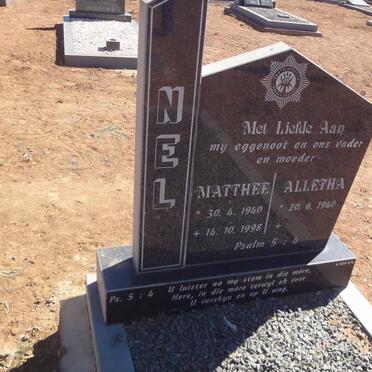 NEL Matthee 1940-1998 &amp; Alletha 1940-