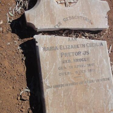 PRETORIUS Maria Elizabeth Cecilia nee KRUGER 1841-1912