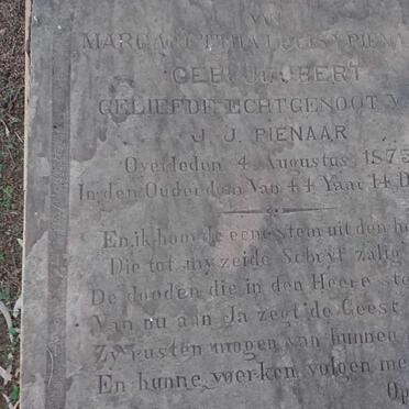 PIENAAR Margarettha Louisa nee JOUBERT -1875