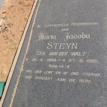 STEYN Maria Jacoba nee VAN DER WALT 1903-1988