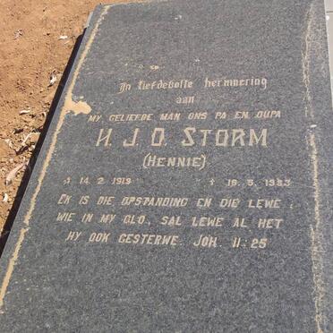 STORM H.J.O. 1919-1983