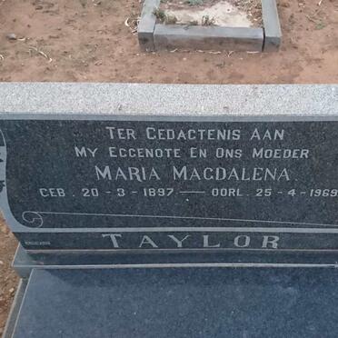 TAYLOR Maria Magdalena 1897-1969