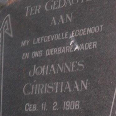 VENTER Johannes Christiaan 1906-1964