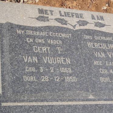 VUUREN Gert T., van 1869-1950 &amp; Herculina J. LABUSCHAGNE 1872-1955