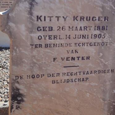 VENTER Kitty nee KRUGER 1881-1905