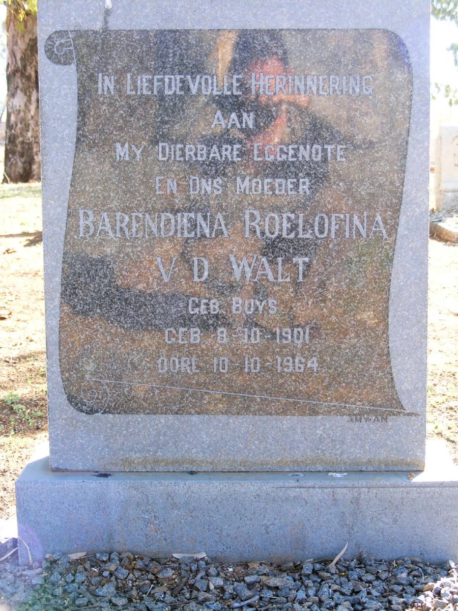 WALT Barendiena Roelofina, v.d. nee BUYS 1901-1964