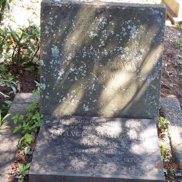 WESSON Arnold Vernon 1897-1963 &amp; Frances Margaret MITCHELL 1909-1970