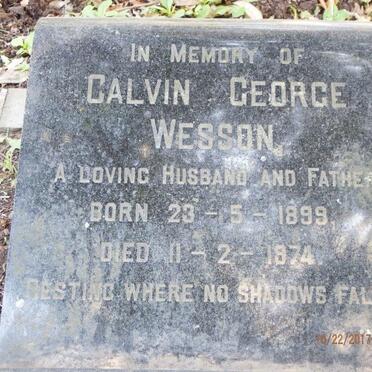 WESSON Calvin George 1899-1974