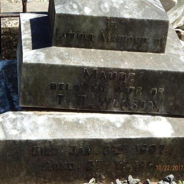 WESSON Violet Emily nee KINGMAN -1978 :: WESSON Maude -1907 :: WESSON Johnnie