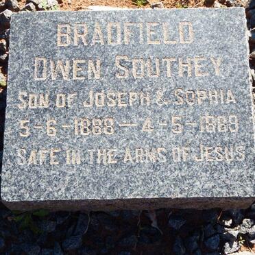 BRADFIELD Owen Southey 1888-1889