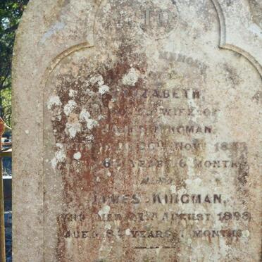 KINGMAN James -1898 &amp; Elizabeth 1883